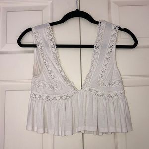 Cute white crop top!
